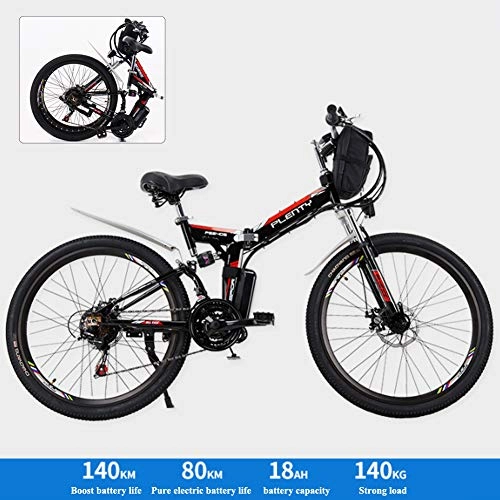Vélos électriques : Vélo Électrique pour Vélo De Montagne Électrique Pliants, avec Moyeu Shimano 21 Vitesses, 576Wh, 12AH, Batterie Lithium-ION 48V, 26", Vélo De Ville Léger, Vélo De Ville, Spoke Wheel