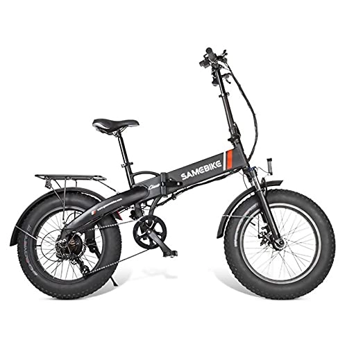 Vélos électriques : Vélo électrique de 20 pouces - vélo de pneu gras avec batterie au lithium de 48V 8Ah, décalage de vitesse Shimano à 7 vitesses et freins à disque d'absorption des chocs à haute résistance, MTB 350W Mo