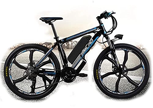 Vélos électriques : Vélo électrique de 26 Pouces 48V 350W Vélo électrique avec 21 Vitesses Ebike 350W Mountain Bike Color Système Système d'huile et de gaz Verrouillable Suspension Fourchette Ebike-36v10ah