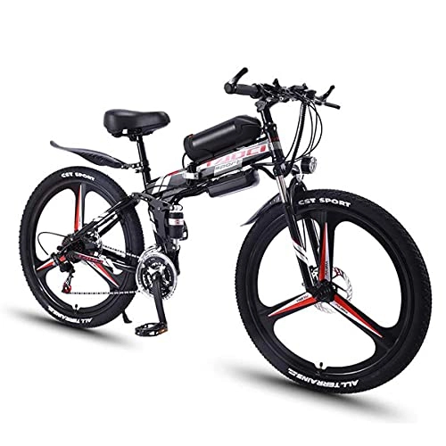 Vélos électriques : Vélo électrique de montagne 350 W 36 V 8 Ah, vélo électrique urbain pliable pour adultes avec Shimano 21 vitesses et affichage LED, portée moyenne de 38 à 80 km (taille : 36 V / 350 W / 13 Ah)