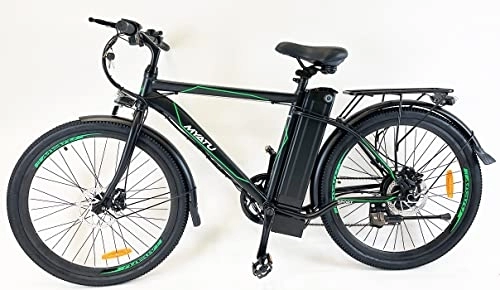 Vélos électriques : Vélo électrique de ville 26" - Moteur 36 V 250 W - Batterie 36 V 12, 5 Ah et dérailleur Shimano 6 vitesses