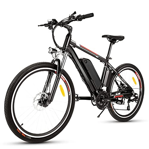 Vélos électriques : Vélo électrique Ebike Mountain Bike Hommes, Vélo électrique de 26" 250W avec Batterie de 36V 12.5Ah extraíble et Shimano 21 Velocidades