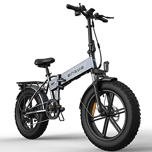 Vélos électriques : Vélo électrique Gros Pneu pour Adulte Vélo Pliant électrique Moteur 750W avec Batterie au Lithium Amovible 48V / 12.8Ah, Gris