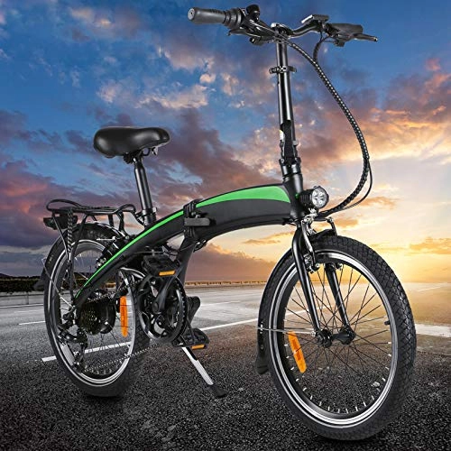 Vélos électriques : Vélo électrique léger, Vélos pliants Jusqu' 25km / h Vitesse Rglable 7 E-Bike 250W / 36V Rechargeable Batterie Li-ION pour Adolescent et Adultes