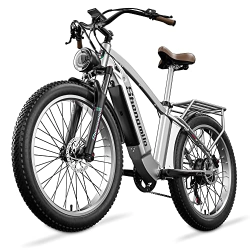 Vélos électriques : Vélo électrique Mx04 hors route E-bike Fat Tire Électrique Montagne BAFANG Moteur 15AH batterie