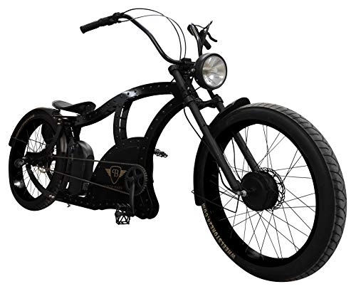 Vélos électriques : Vélo électrique Pedelec 250 W Fatbike, Cruiser, vélo, noir, noir