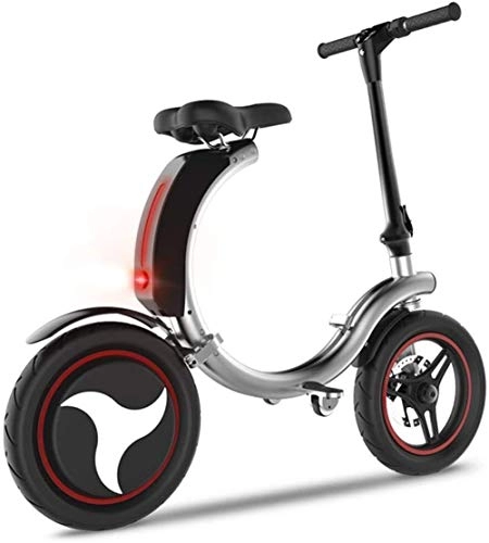Vélos électriques : Vélo électrique Pliable Adulte 36V 7.8Ah vélo électrique 14 pouces vélo électrique au lithium-ion rechargeable 350W Urban Commuter Ebike for les adultes App Vélos électriques ( Color : Silver )