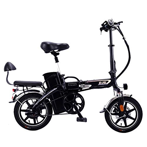 Vélos électriques : Vélo électrique Pliable Adulte 48v électrique pliant vélo for hommes et femmes, avec 350W moteur, 14 pouces vélo électrique for les enfants avec la fonction de charge USB, trois modes d'équitation Vél