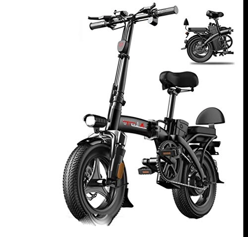 Vélos électriques : Vélo électrique Pliable Adulte Vélos électriques pliants avec 36V 14inch, Batterie Lithium-Ion vélo for le travail Voyage à vélo en plein air et le navettage Out Vélos électriques ( Size : 60km )