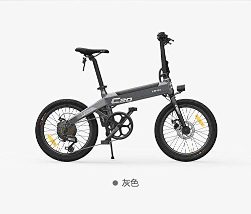 Vélos électriques : Vélo électrique pliable gaeruite avec éclairage avant à LED pour adulte, vélo à cyclomoteur électrique HIMO C20, vitesse Shimano pour vélo électrique, vélo pliant électrique à 36V 10Ah