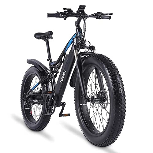 Vélos électriques : Vélo électrique pliable pour homme et femme, vélo de montagne 26 pouces, fourche avant avec amortisseurs pneumatiques, MX03