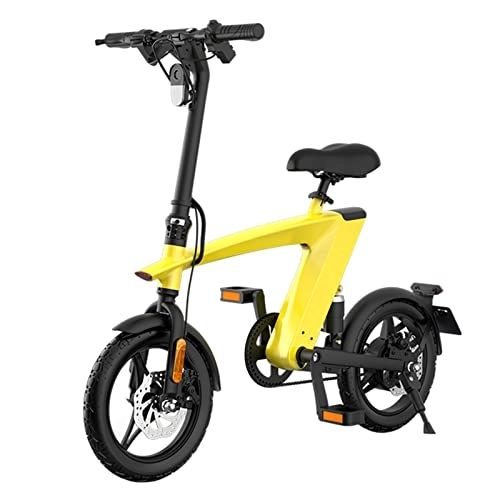 Vélos électriques : Vélo électrique Pliable, VTT Électrique Homme Femme Bicyclette de Montagne pour Adulte, 14 Pouces, Batterie Amovible de Route légère E-Bike