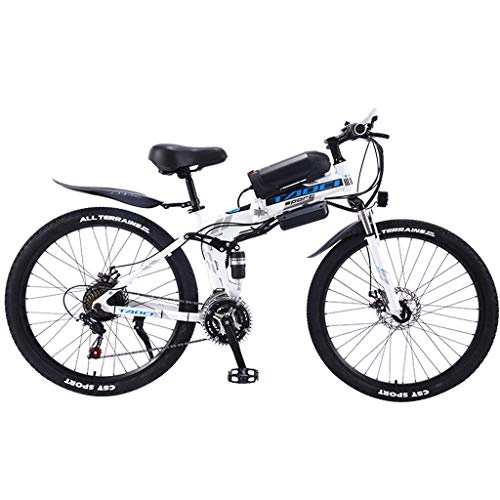 Vélos électriques : Vélo électrique pliable, vélo de montagne électrique pour adultes, vélo amovible portable à batterie au lithium de 26 pouces, changement professionnel 21 / 27, plusieurs couleurs disponibles (36V13Ah350W