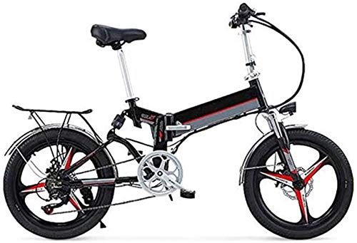 Vélos électriques : Vélo électrique Pliable, Vélo de neige électrique, 20 "350W pliable / en acier au carbone Matériau City Electric Bicycle électrique Sport Vélo Sport Vélo Mountain avec 48V Batterie de lithium amovible