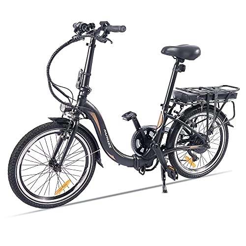 Vélos électriques : Vélo électrique pliant avec application 20 pouces Vélo électrique pour femme 250 W 36 V / 10 Ah Batterie 25 km / h Shimano 7 vélos électriques de ville