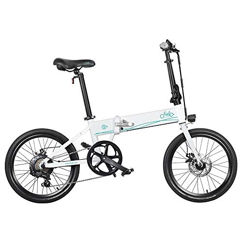 Vélos électriques : Vélo électrique Pliant pour Adultes FIIDO D4S, Shimano 6 Vitesses, Pneus de 20 Pouces Batterie 10, 4 Ah jusqu'à 80 km d'autonomie, Vélo électrique pour Jeunesse (Blanc)