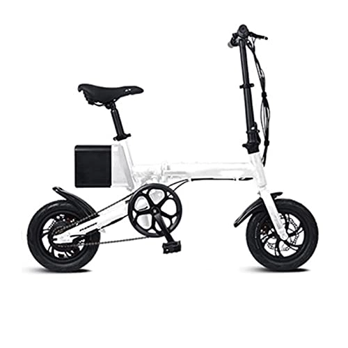 Vélos électriques : Vélo électrique Vélo électrique Adulte à la Fois Hommes et Femmes Petite Voiture de Lithium 36V Cadûter par paritaire (Color : White)