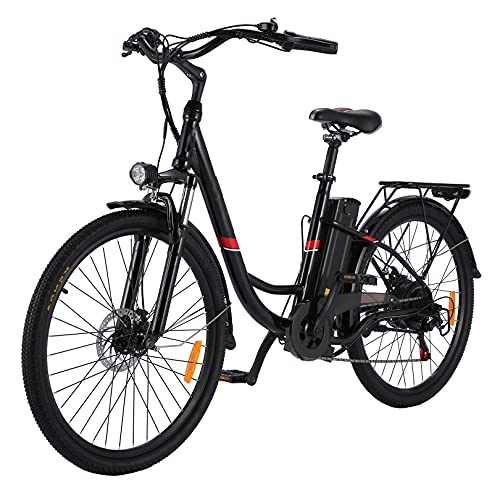 Vélos électriques : Vélo électrique Winice City Ebike 26 Pouces, Pedelec Femme Homme avec Moteur 250W et Batterie Lithium-ION Amovible 36V 8Ah, Shimano 7 Vitesses, 25 km / h