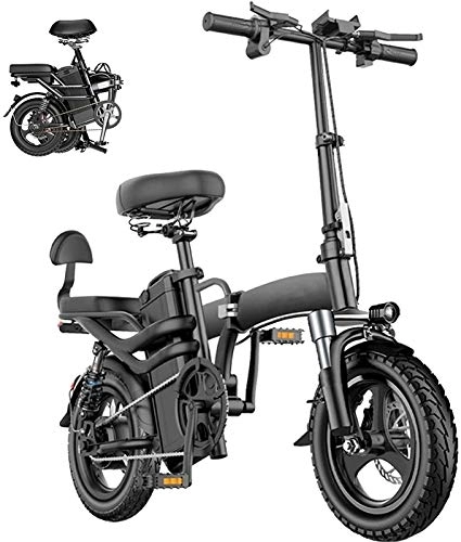 Vélos électriques : Vélo électrique électrique VTT 14 pouces pliant vélo électrique prêt de vélos électriques portables for adultes ados Electric City Bike avec 36V / 30AH Batterie au lithium 250W moteur haute carbone Ca