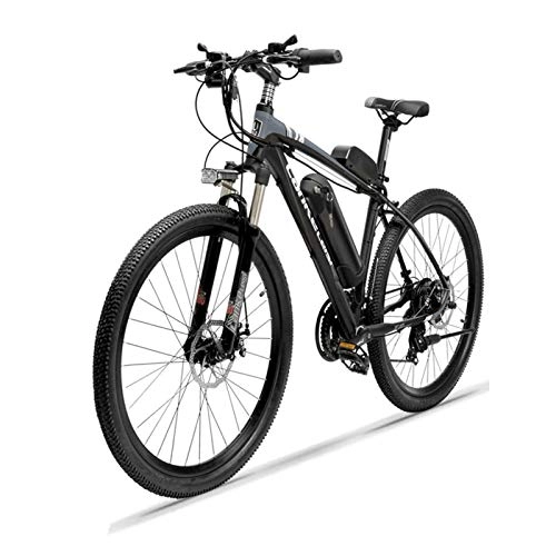 Vélos électriques : Vélos Vélo De Montagne électrique E Vélo Pour Adultes 26 `` Vélos Hybrides Vélo électrique 250W Moteur Haute Vitesse 36V 10.4AH Cadre En Alliage D'aluminium Double Frein à Disque, Batteri(Color:noir)