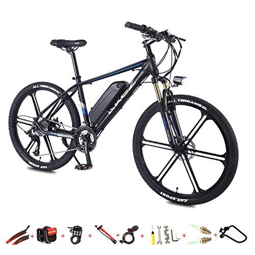 Vélos électriques : Vélos Électriques pour Adultes 26 Pouces 350 W 30 Km / H Vélo De Ville / Trekking / VTT 27 Vitesses 36V 8A Batterie Vélo De Montagne Électrique, Noir