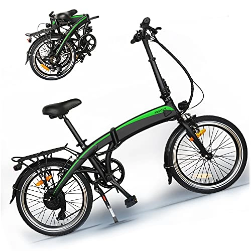 Vélos électriques : Vélos électriques 20", 250W 20 inch Commuter E-Bike Hidden 7.5AH Lithium-ION Battery Removable, Kilométrage de Recharge Jusqu'à 50km, Frein à Disque Avant et arrière, Adulte Unisexe