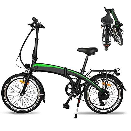 Vélos électriques : Vélos électriques 20", 36V 7.5Ah Batterie Li-ION Amovible, Vélo électrique de Ville, Autonomie jusqu'à 50-55km, Frein à Disque Avant et arrière, Adulte Unisexe