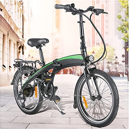 Vélos électriques : Vélos électriques 20", avec Batterie Amovible 7.5Ah / 36V 250W, Vélo électrique de Ville, Freins en Forme V / Jusqu'à 25 KM / H, Capacité de Charge 120KG, Adulte Unisexe