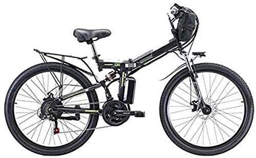 Vélos électriques : Vélos électriques, 24 / 26 "350 / 500W vélo électrique sportif 21 vitesses vitesses vitesses moteur d'engrenage sans brosse avec grande capacité imperméable à eau amovible 48V batterie au lithium et cha