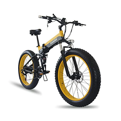 Vélos électriques : Vélos électriques en alliage d'aluminium, vélo électrique 26"vitesses de transmission à 7 vitesses Batterie lithium-ion amovible 48v 10.4ah, capacité de charge de 150 kg VTT