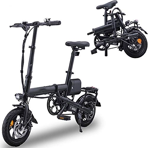 Vélos électriques : Vélos électriques pliants Portables, Adultes EBike Compact léger, Vitesse maximale 25 km / h, Moteur 350 W, avec Interface USB, adapté pour la Conduite en extérieur
