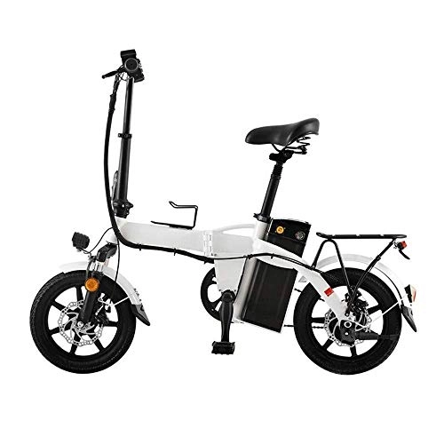Vélos électriques : Vélos électriques Voiture électrique pliante Adulte Petits hommes et femmes Étudiants en voyage Étudiants Mini Scooter électrique 48V12A Puissance durable 90-100Km ( Color : White , Size : 120km )
