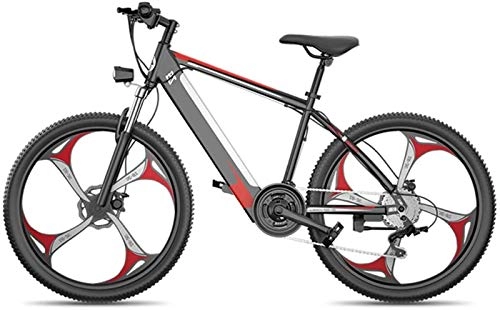 Vélos électriques : Vélos électriques, Vélo de montagne électrique, pneu gras de 26 pouces hybride vélo Vélo Mountain E-Bike Suspension complète, 27 vitesses Système d'alimentation mécanique Freins de disque Verrouillez