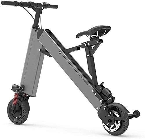 Vélos électriques : WANGCAI Mini-vélo électrique, vélo électrique extérieur, Cadre en Alliage d'aluminium à Deux Roues Mini Pédale Voiture électrique Ultra-léger Portable Batterie au Lithium Batterie, 30KM