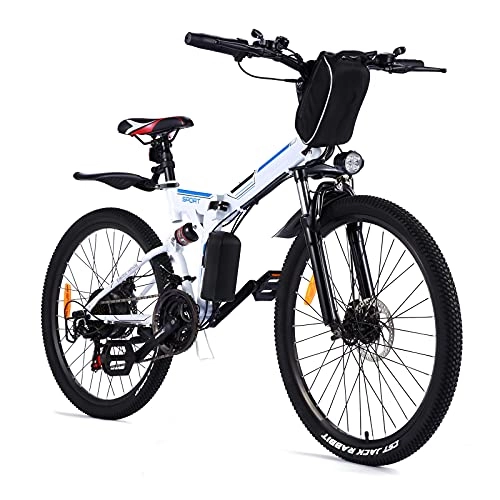Vélos électriques : WINICE Vélo électrique 250W Velo Electrique Pliable de 26 Pouces Velo Electrique Adulte Pliant avec Batterie 8Ah ​et Vitesses 7