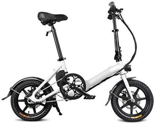 Vélos électriques : WJSW Vélo Pliant électrique Vélo Pliable Double Frein à Disque Portable pour Le Cyclisme, Vélo électrique Pliant avec pédales, Batterie au Lithium-ION 7.8AH; Vélo électrique avec Roues de 14 Pouces e