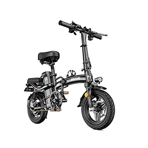 Vélos électriques : Wonzone ddzxc Vélo électrique pliable adulte voyage petit véhicule électrique batterie au lithium ultra léger à assistance électrique