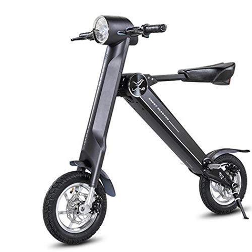 Vélos électriques : Wu's Vlo lectrique Pliant 14 Pouces, Batterie Lithium-ION, Freins Disque l'avant Et L'arrire, cran LCD, 25 Km / H, Autonomie De 40 Km, Roue Monobloc, Black