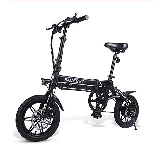 Vélos électriques : WXJWPZ Vélo électrique Pliant 14 Pouces Vélo électrique Pliant Power Assist Vélo électrique E-Bike Scooter 250 W Moteur, Black