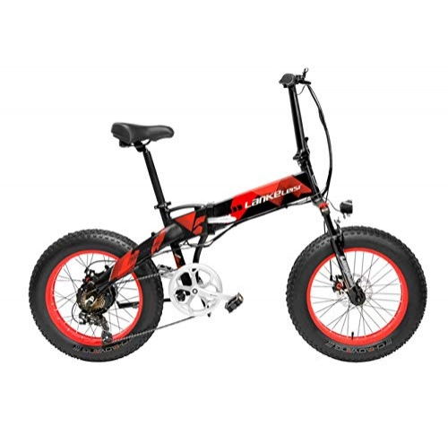 Vélos électriques : WXJWPZ Vélo électrique Pliant 20 Pouces Vélo De Montagne Pliant 500W 48V 14.5Ah Batterie Au Lithium Vélo Vélo électrique, Red