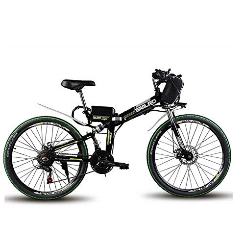 Vélos électriques : WXJWPZ Vélo électrique Pliant 24 Pouces Vélo De Montagne électrique Sonné 60 Km Maxspeed 35 Km / H Pliant, Black