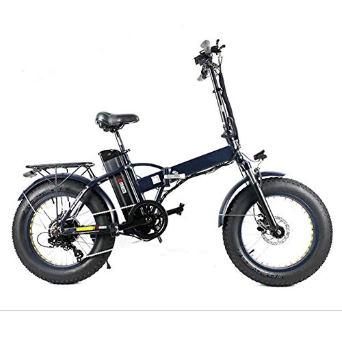 Vélos électriques : WY-CAR Vélo Électrique Pliant en Aluminium 20" 48V 500W 10.4AH Moteur sans Balai, Vélo Pliant Électrique Pliable Unisexe 30-40 Kilomètres 7 Vitesses Est Un Produit De L'entrepôt Local