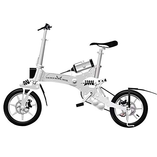 Vélos électriques : WYYSYNXB Adulte Portable Vlos lectrique Alliage D'aluminium Pliante Montagne Bike 2 Couleurs Disponibles, Silver