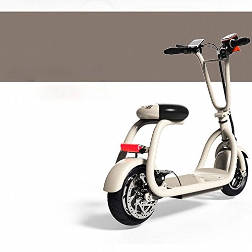 Vélos électriques : XC Scooter lectrique Lithium Mini Mini Voiture Voiture Dame Pliante Pliante Pdale, Blanc, 10 pouces)