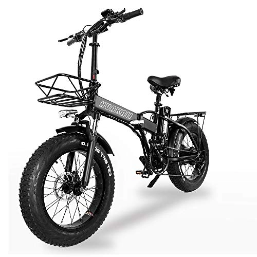 Vélos électriques : XXCY e-Bike électrique Pliant de vélo 500w 20"* 4.0 Gros Pneu 48v 15ah Batterie Affichage LCD avec 5 Niveaux de Vitesse (Noir)
