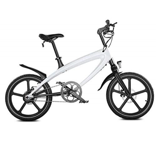 Vélos électriques : XXZQQ Vélo électrique électrique VTT Adulte avec 36V Lithium-ION Smart Meter Cadre en Aluminium Bluetooth Audio 250W Moteur Puissant, 20 Pouces, Blanc