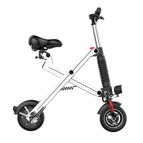 Vélos électriques : Y&XF Scooter électrique léger Pliable, Cadre en Alliage d'aluminium Pliant Ultra léger pour vélos de Ville de 240W, Mini Voiture électrique Adulte de 20 km / h Maximum, C