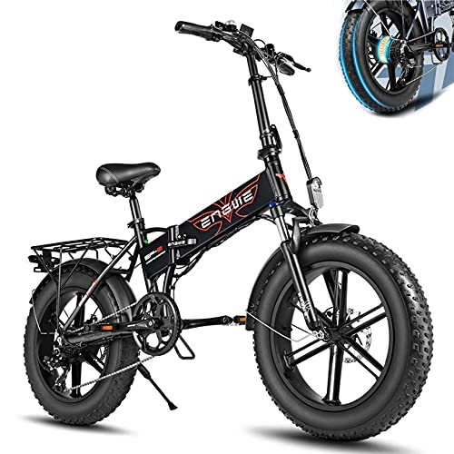 Vélos électriques : YI'HUI 20 Pouces pneus vélos électriques Pliant Ebike 48V 750W vélos électriques de Montagne pour Adultes, Noir