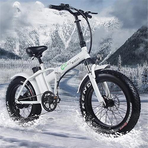 Vélos électriques : YOUSR Stock Fat Tire 2 Roue 500W Électrique Vélo Pliant Booster Vélo Électrique Vélo Cycle Pliable en Aluminium50km / H