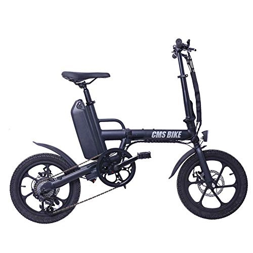 Vélos électriques : YOUSR Vélo électrique Pliant City Vélos électriques pour Adultes 6 Vitesses Ebike - Facile à Amener à L'ascenseur De Bureau, Noir